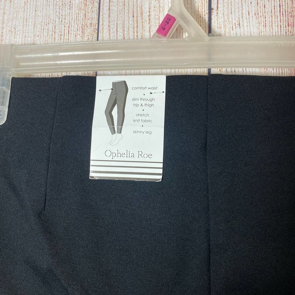 Ophelia Roe Black Faux Leather Skinny Leg Crop Leggings Size 1X NEW - Picture 6 of 8